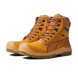 PUMA Mens Conquest SR Scuff Cap Composite Toe Work Boots US 13 Wheat Leather GUC